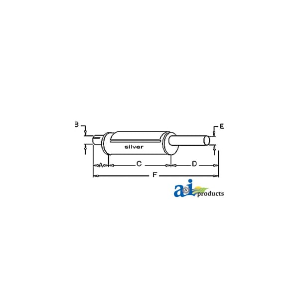 Muffler 36" x7" x7"